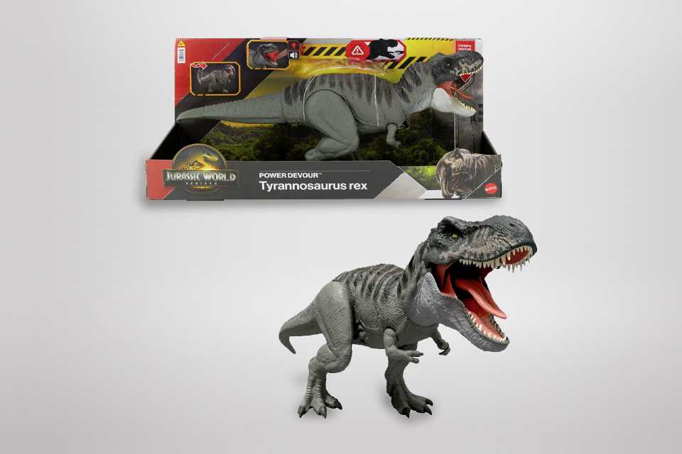 Jurassic World Rebirth Power Devour Tyrannosaur Dinosaur Toy.