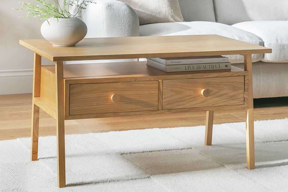 Habitat Calvin 2 Drawer Coffee Table - Oak.