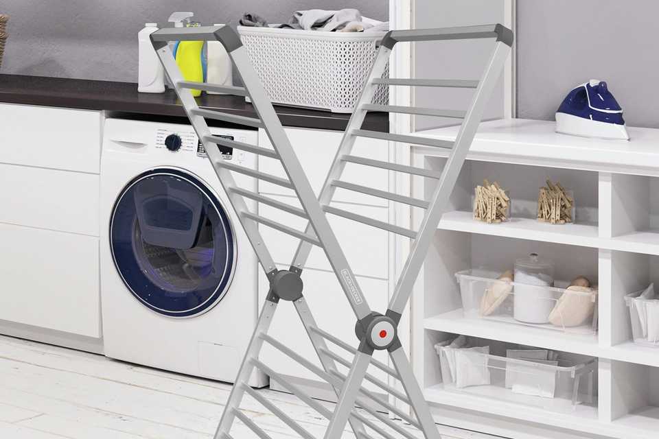 Black + Decker 12.5m X-Frame Folding Heated Clothes Airer.
