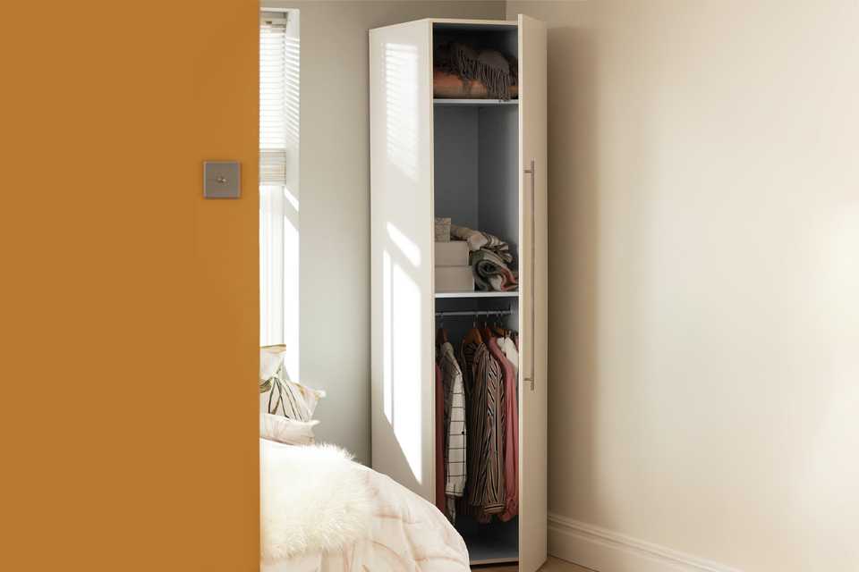 Habitat Atlas 1 Door Tall Wardrobe - White.