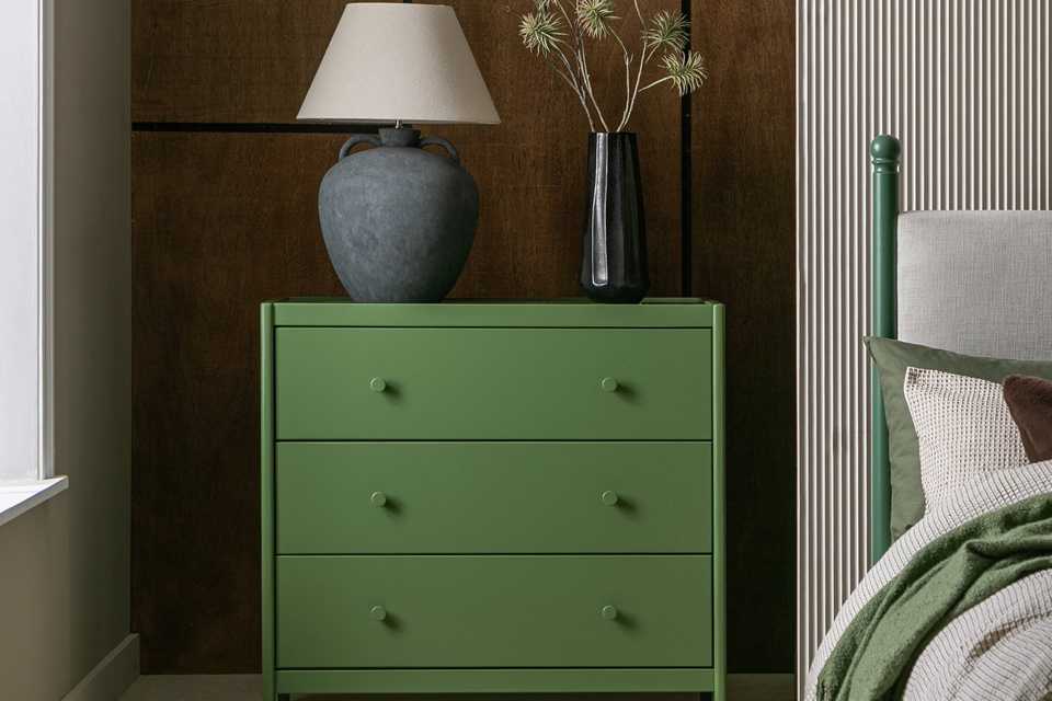 Habitat Bronte 3 Drawer Chest - Green.