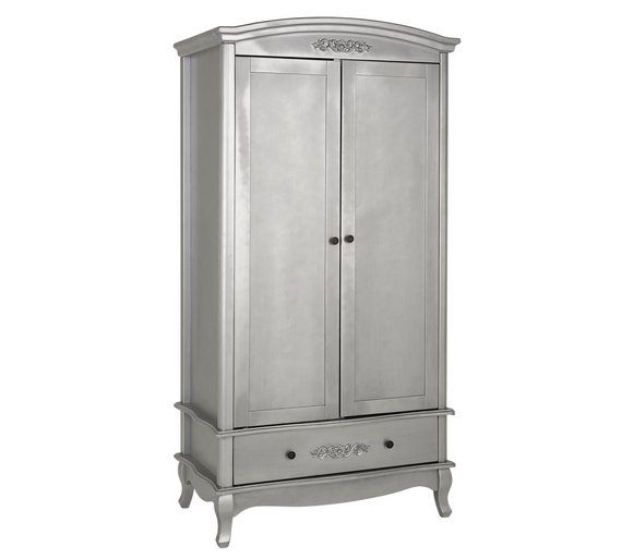 Buy Collection Sophia 2 Door 1 Drawer Wardrobe Silver at Argos.co.uk