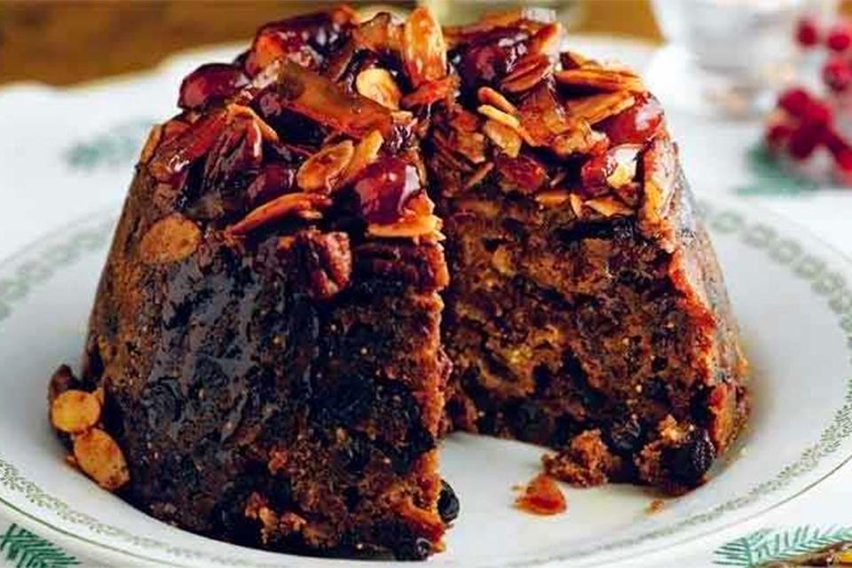 Traditional Christmas pudding.