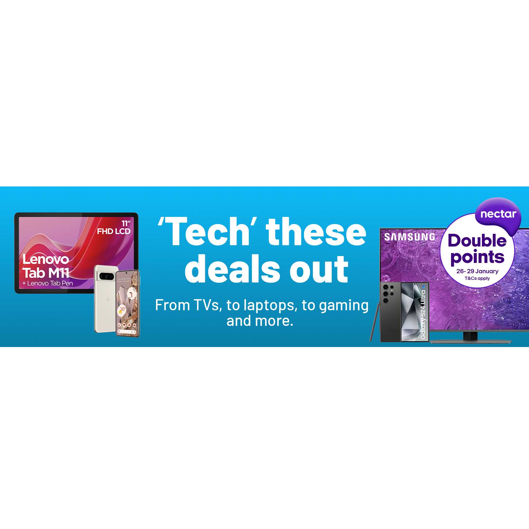 Tech these deals out. From TVs, to laptops, to gaming and more.