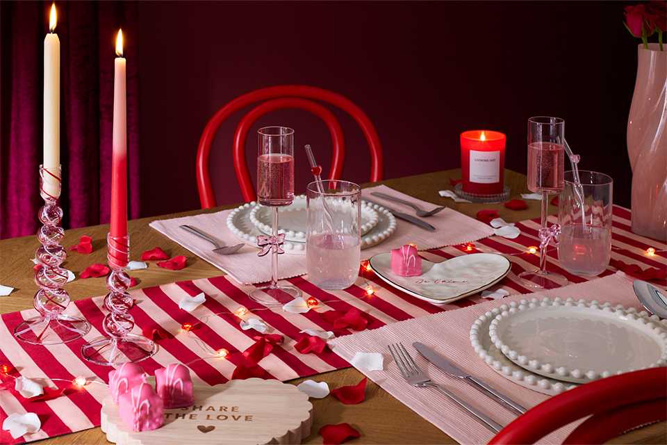 Celebrate Valentine's Day with our range of gifts. Date night in? Give romance a seat at your table.