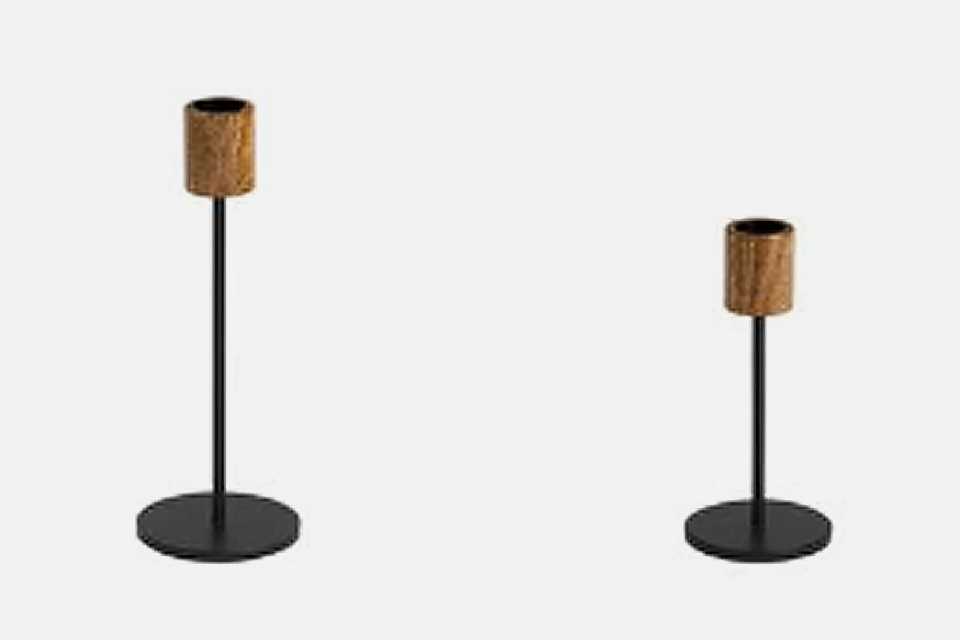 Habitat mango wood taper holder.