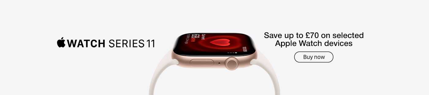 Apple Watch Series 11. Save up to £70 on selected Apple Watch devices.