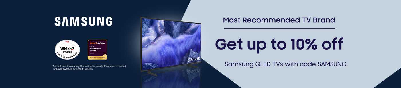 Samsung. Get up to 10% off. Samsung QLED TVs with code SAMSUNG.
