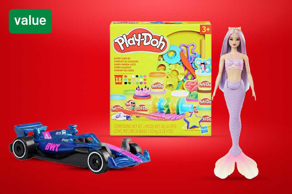 3 for £20 on selected toys & games. Mix, match and play with Barbie, Play-Doh and more!