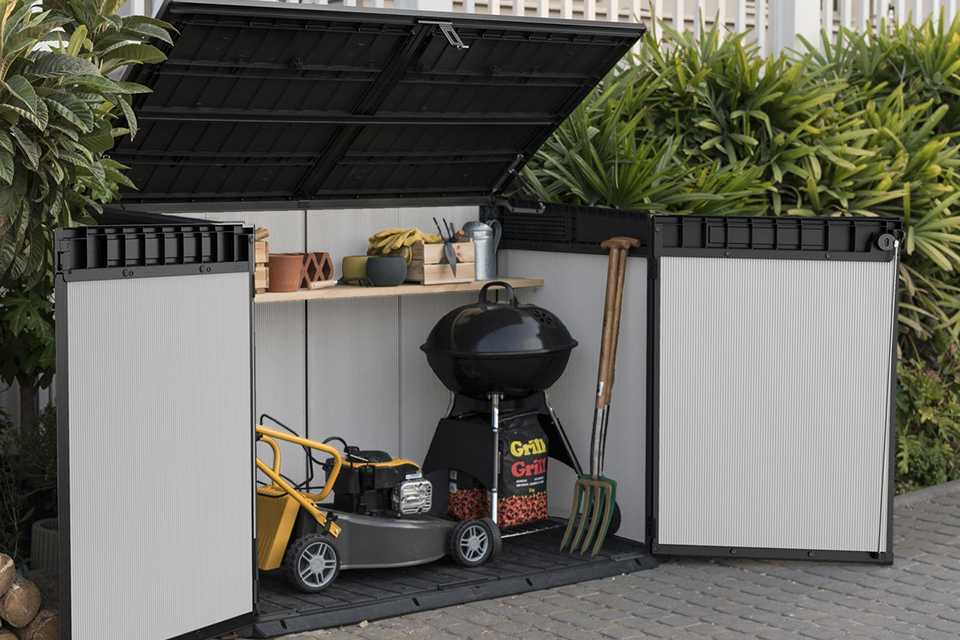 Keter 2020L Premier Jumbo Garden Storage Box - Grey.