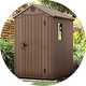 Keter Darwin Apex Garden Storage Shed 4 x 6ft - Brown.