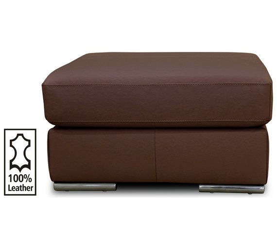 Buy Hygena Valenica Leather Footstool Chocolate at Argos.co.uk Your Online Shop for