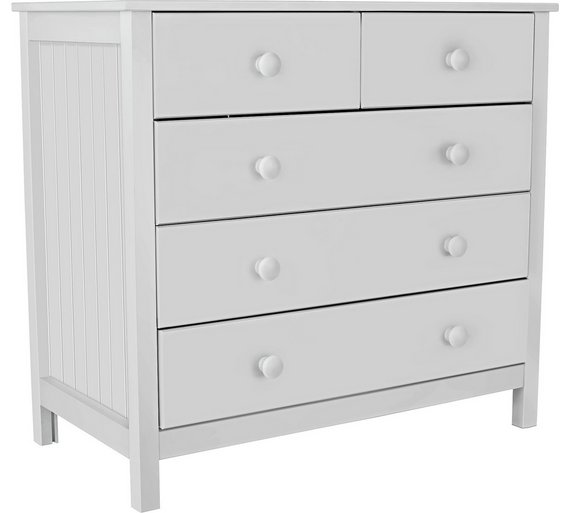 Buy HOME Kids Scandinavia 3+2 Drawer Chest - White at Argos.co.uk