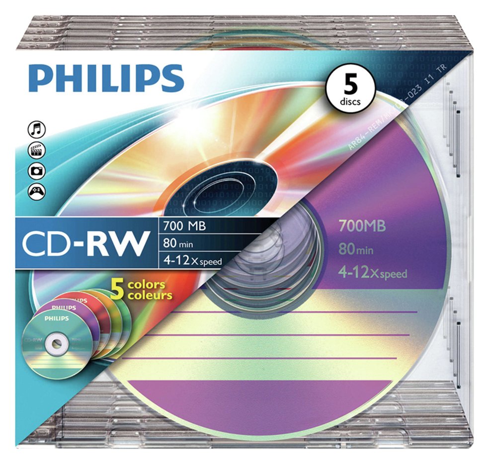 Philips - CD-RW Pack of 5 on a Spindle Review