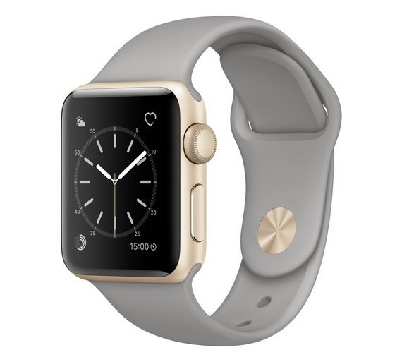 Apple Watch S1 38mm Gold / Concrete Sport Band. review