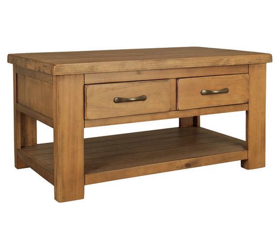 Buy Collection Arizona 2 Drawer 1 Shelf Coffee Table Pine at Argos.co