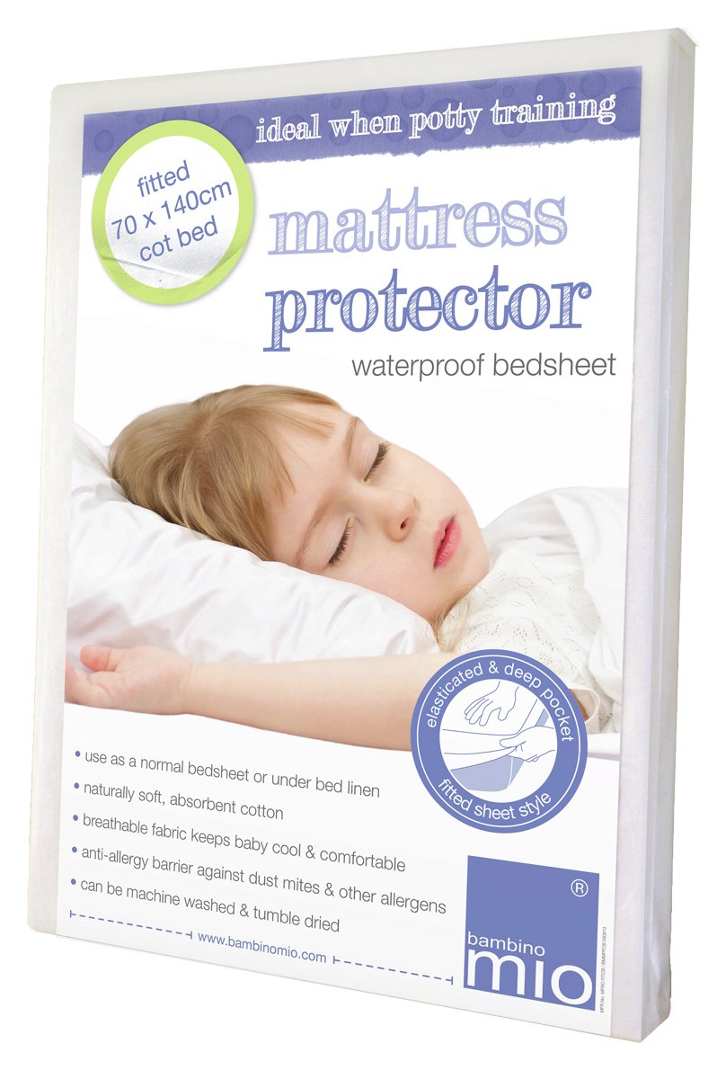 Review of Bambino Mio Fitted Mattress Protector Cot Bed.