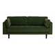 Green velvet sofa.