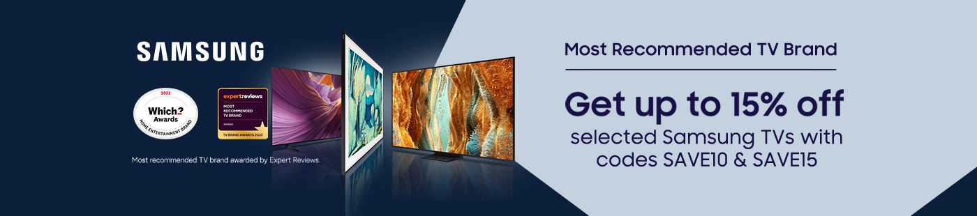 Samsung. Get up to 15% off selected Samsung TVs with codes SAVE10 & SAVE15.