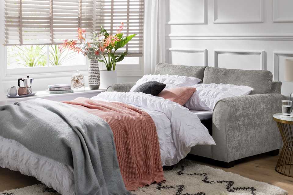 An Argos Home Taylor Fabric Sofa Bed.