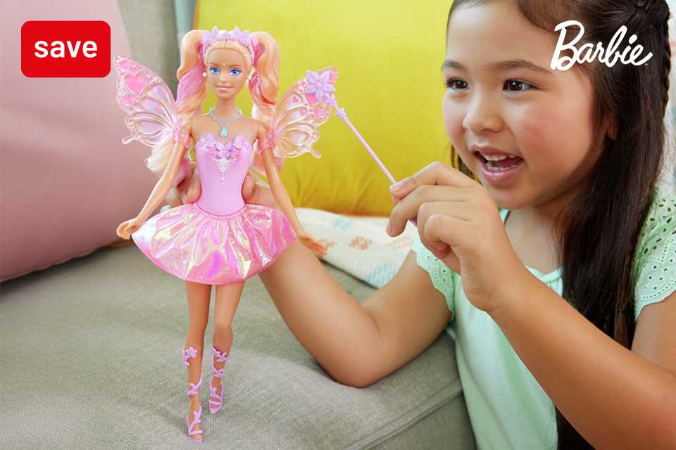 Save up to 1/3 on selected Barbie products.