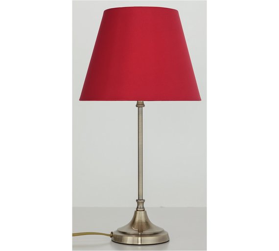 Buy Collection Elspeth Antique Brass Table Lamp Red at Argos.co.uk Your Online Shop for