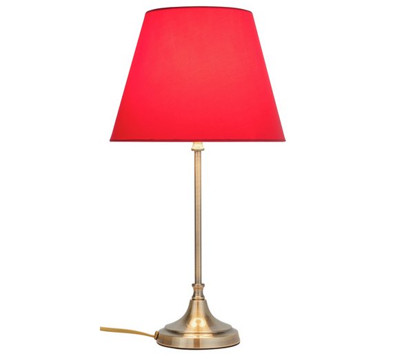 Buy Collection Elspeth Antique Brass Table Lamp Red at Argos.co.uk Your Online Shop for