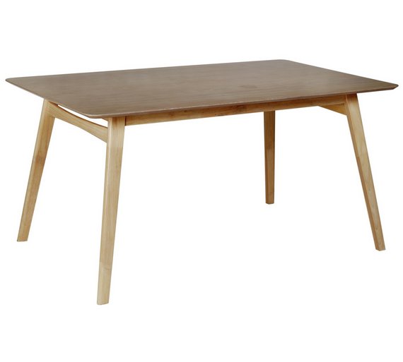 Buy Heart of House Afina Dining Table and 6 Chairs Oak Veneer at