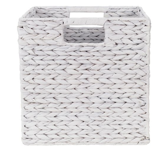 Buy HOME Water Hyacinth Cube White at Argos.co.uk Your Online Shop