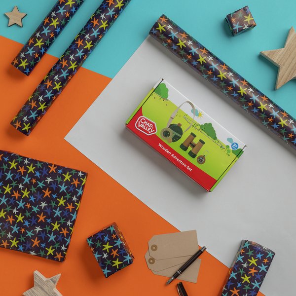 A present being wrapped.