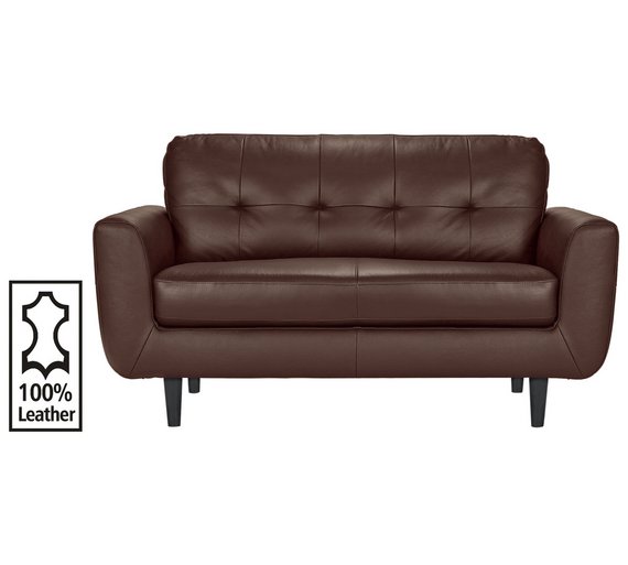 Buy Hygena Cadiz 2 Seater Leather Sofa Chocolate at Argos.co.uk