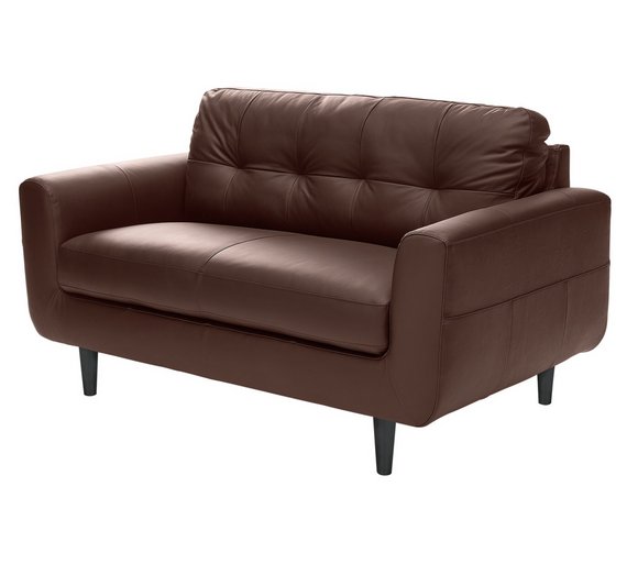 Buy Hygena Cadiz 2 Seater Leather Sofa Chocolate at Argos.co.uk