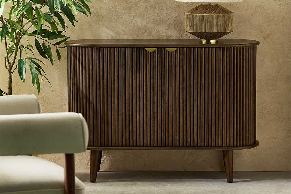 Habitat Kendi 2 door sideboard in walnut finish.