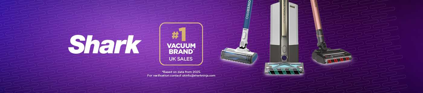 Shark. #1 vacuum brand UK sales. Based on data from 2025. For verification contact ukinfo@sharkninja.com.