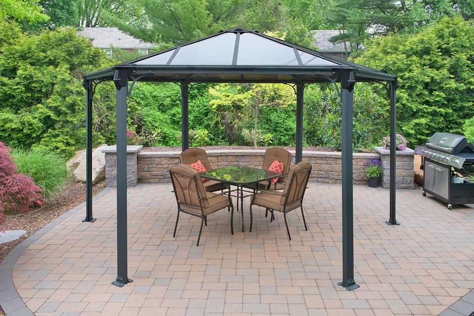 Palram – Canopia Monaco Hexagonal Gazebo - Grey.