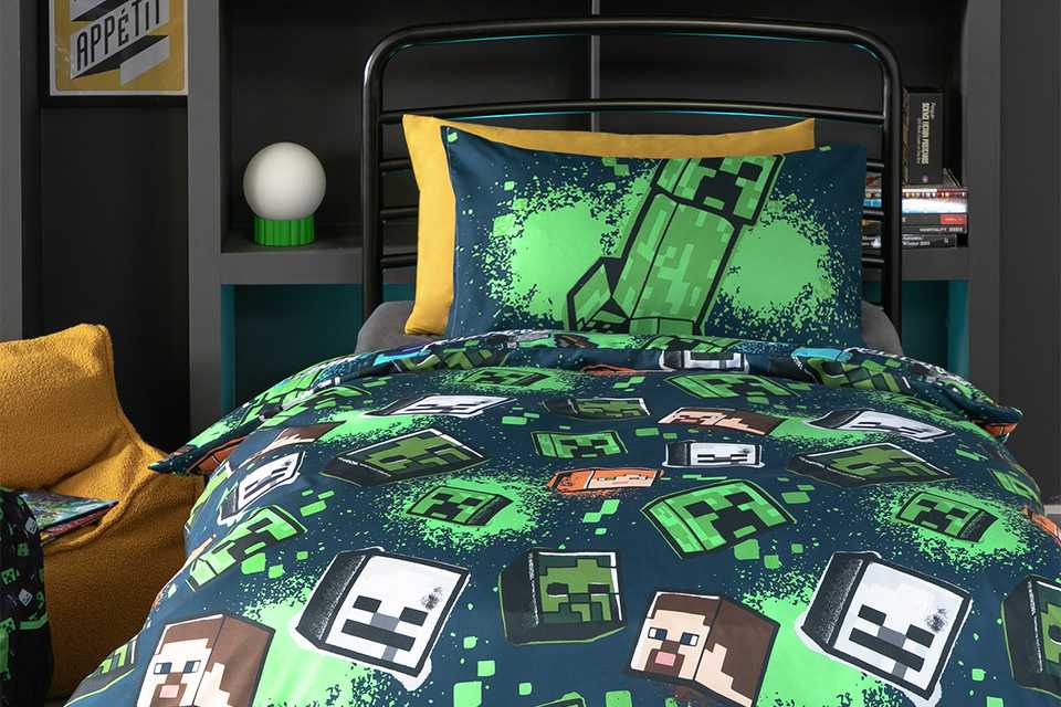 Minecraft Graffiti Kids Bedding Set - Single.