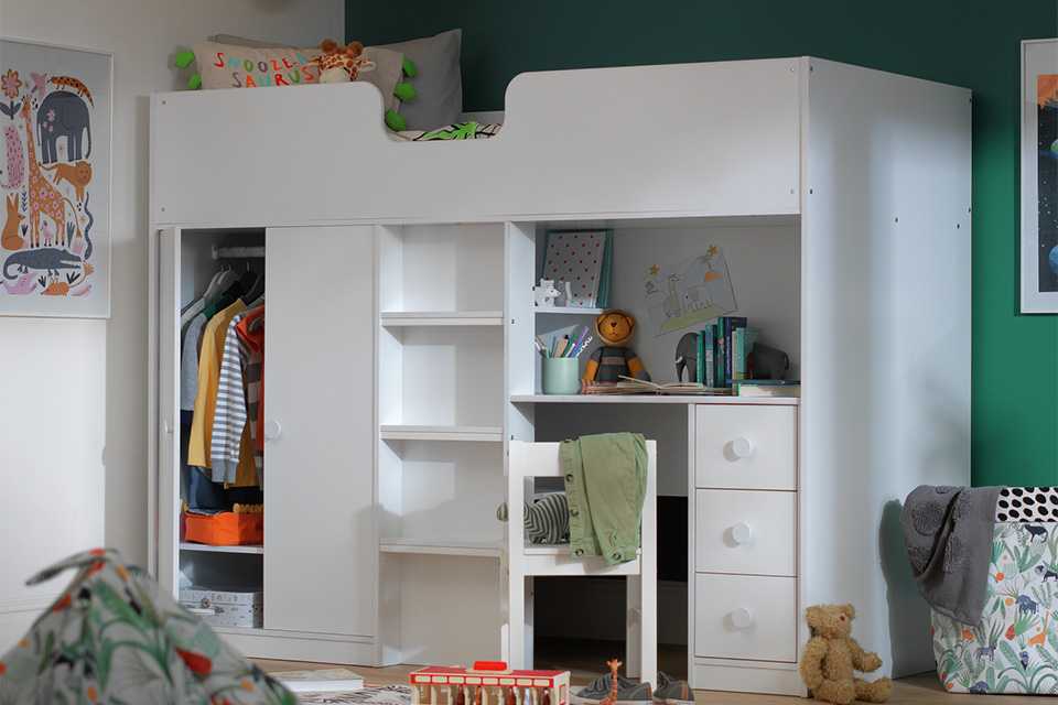 Habitat Jackson Single Highsleeper Bed Frame - White.