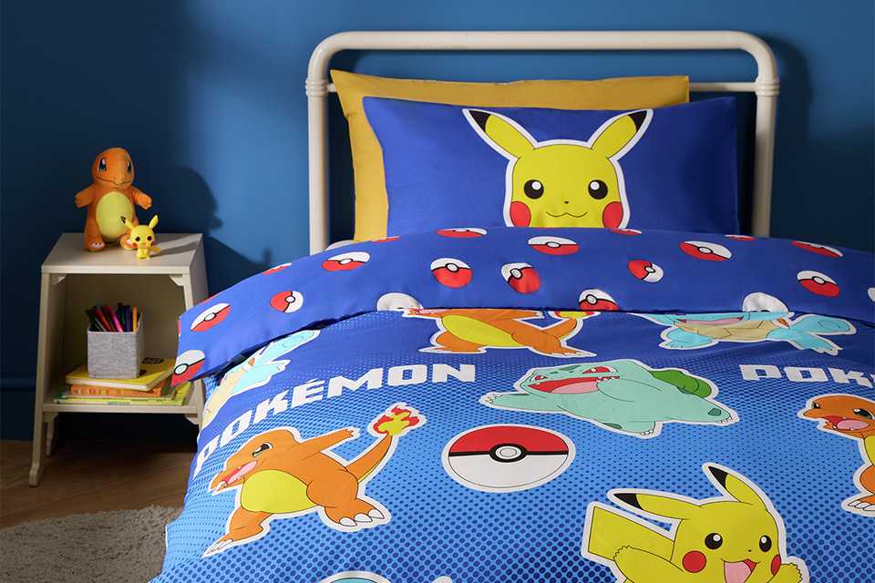 Pokémon Powerful Blue Kids Bedding Set - Single.