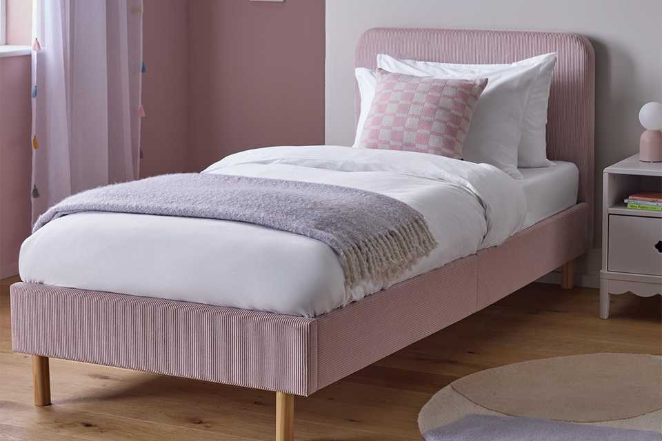 Habitat Kids Arden Single Upholstered Bed Frame - Pink.