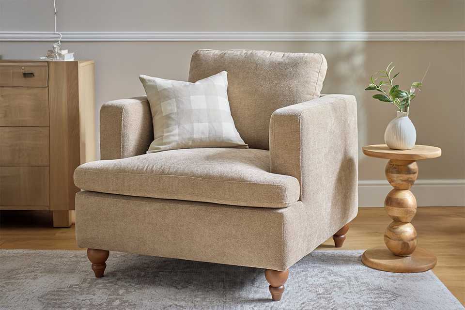 Habitat Matilda Fabric Armchair - Mink.