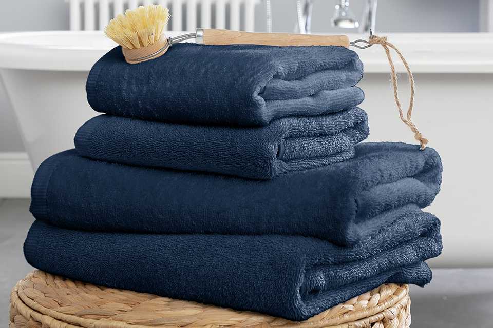 Habitat Supersoft 4 Piece Towel Bale - Denim.