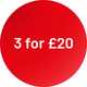 3 for £20.
