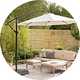 Habitat 3m Overhanging Garden Parasols - Cream.