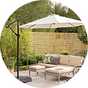 Habitat 3m Overhanging Garden Parasols - Cream.