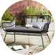 Habitat Ross Rattan Effect Garden Bench - Black.