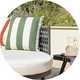 Habitat Stripe Outdoor Cushion - Green.