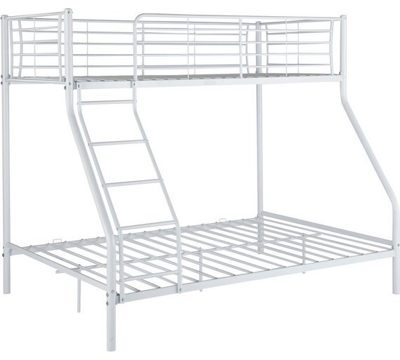 Buy HOME Metal Triple Bunk Bed with Ashley Mattress White at Argos.co