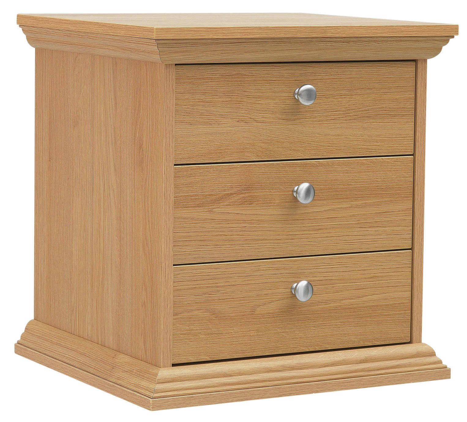 Review of HOME Canterbury 3 Drawer Bedside Chest Oak Effect