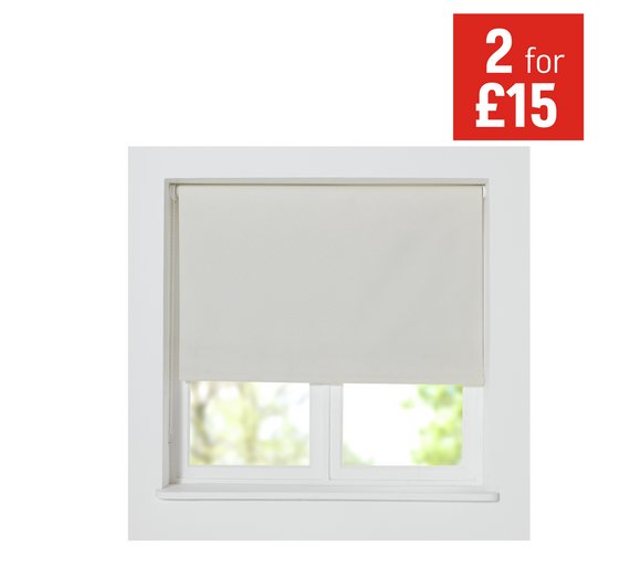 Buy HOME Thermal Blackout Roller Blind 2ft Cotton Cream at Argos.co