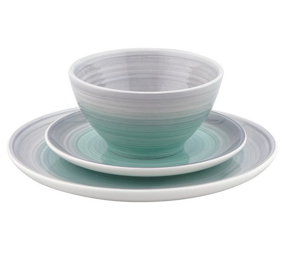 Buy Habitat Atkinson Blue Set of 12 Dinnerware at Argos.co.uk Your